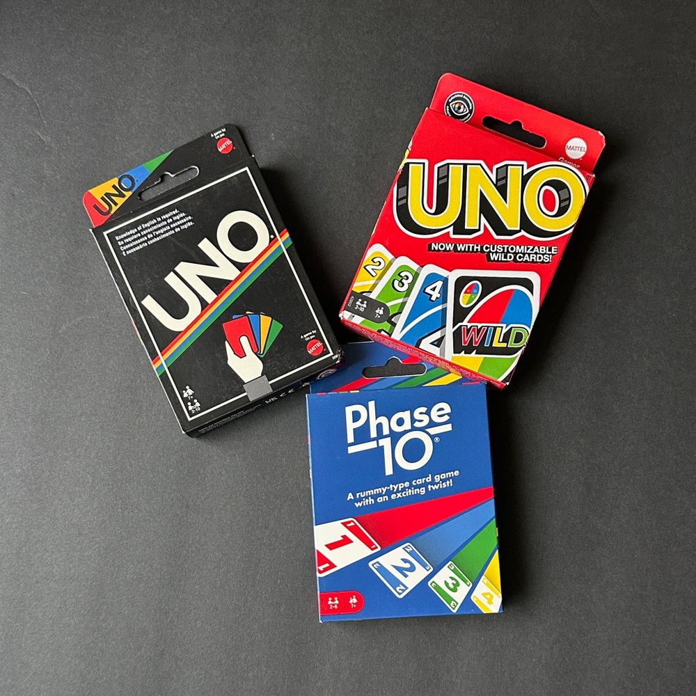 UNO and Phase 10 Card Game Set